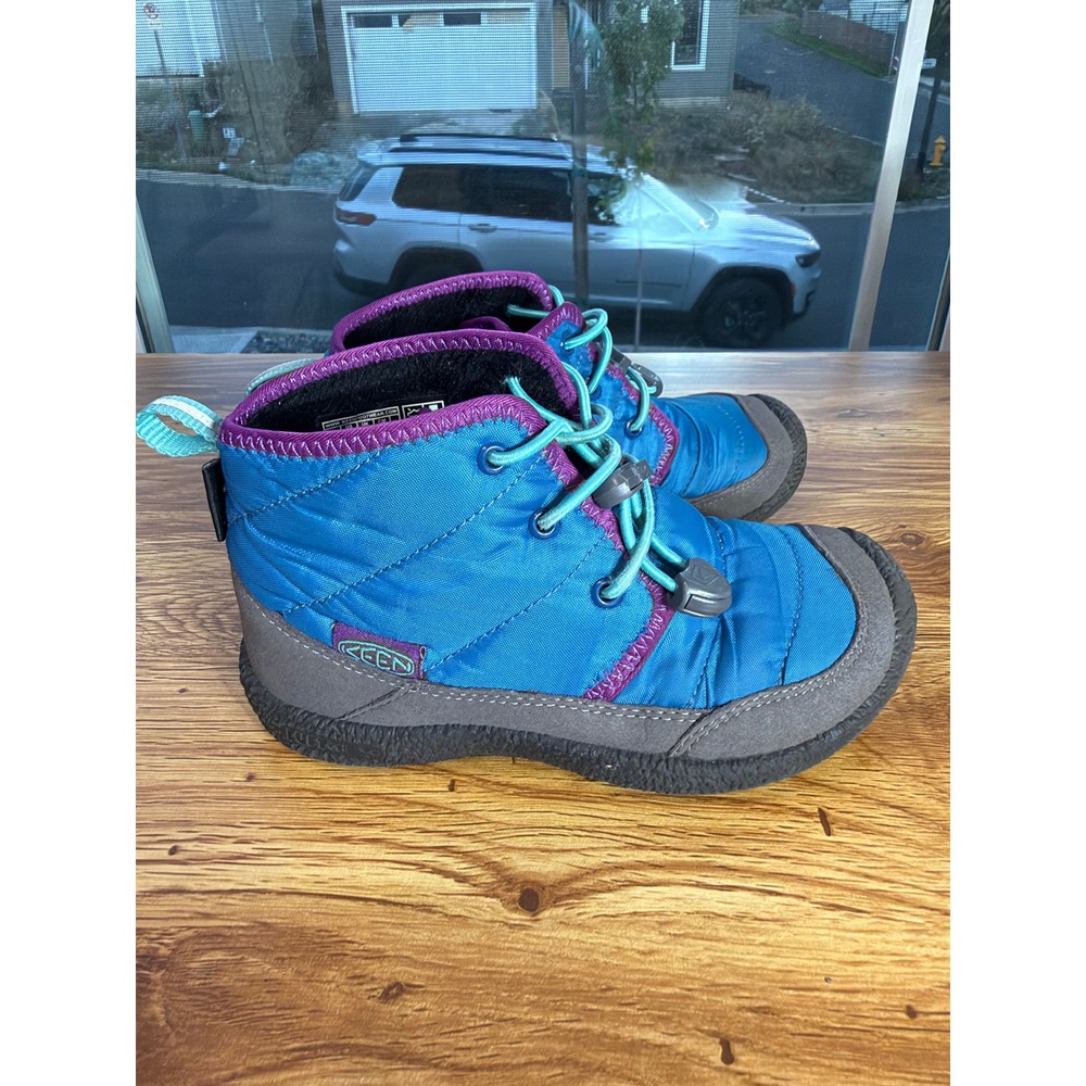 Keen Howser II Waterproof Chukka Boots Blue Purple Kids Size 12